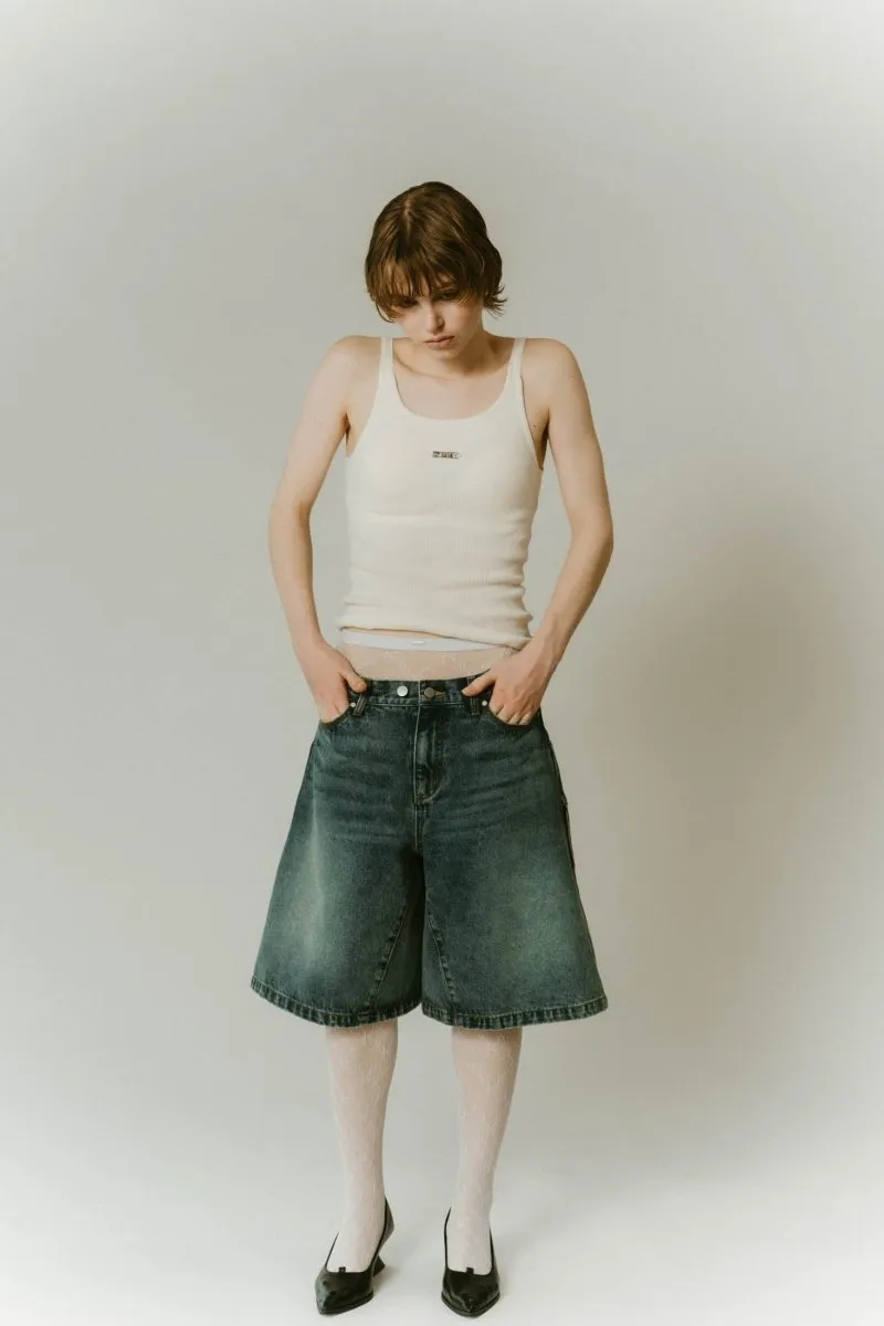 -On sale April 25th 21:00- cap in rib tank top/brown,ivory