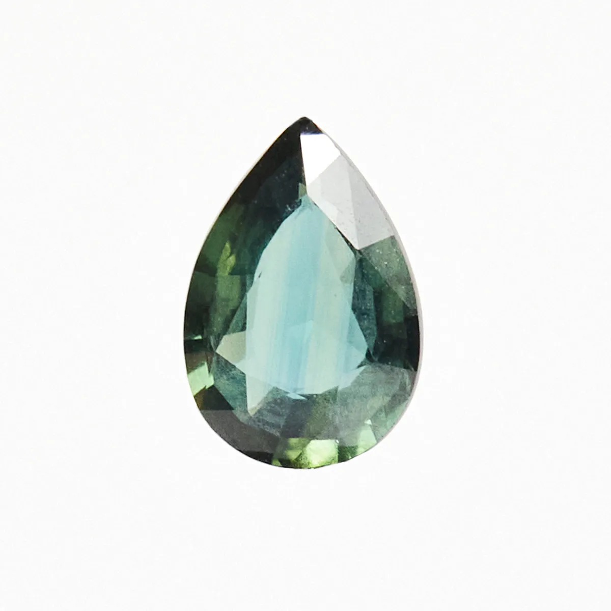 1.40ct Green Teal Pear Sapphire