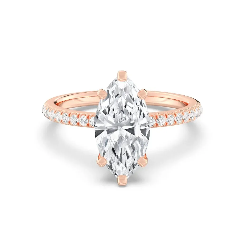 2ct Solitaire Ring Pavé Band (1)
