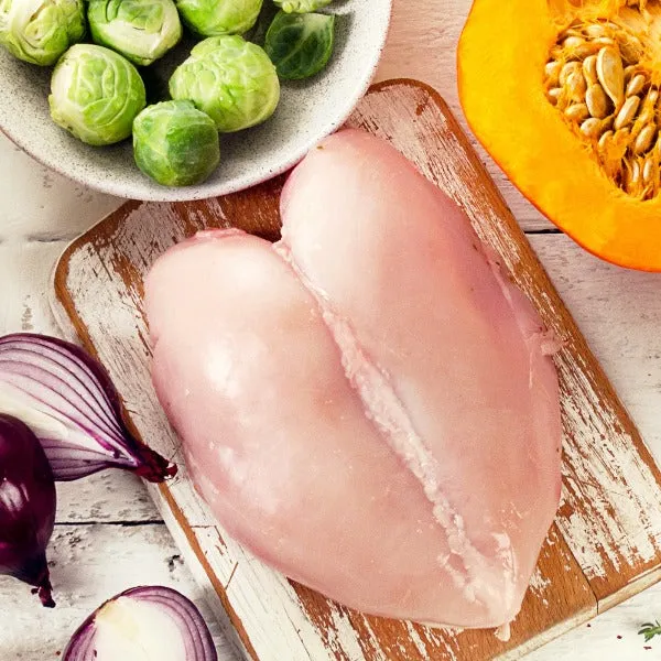 40 lb Case: Fresh Boneless, Skinless Chicken Breast (Natural, Cage-Free, Antibiotic-Free)