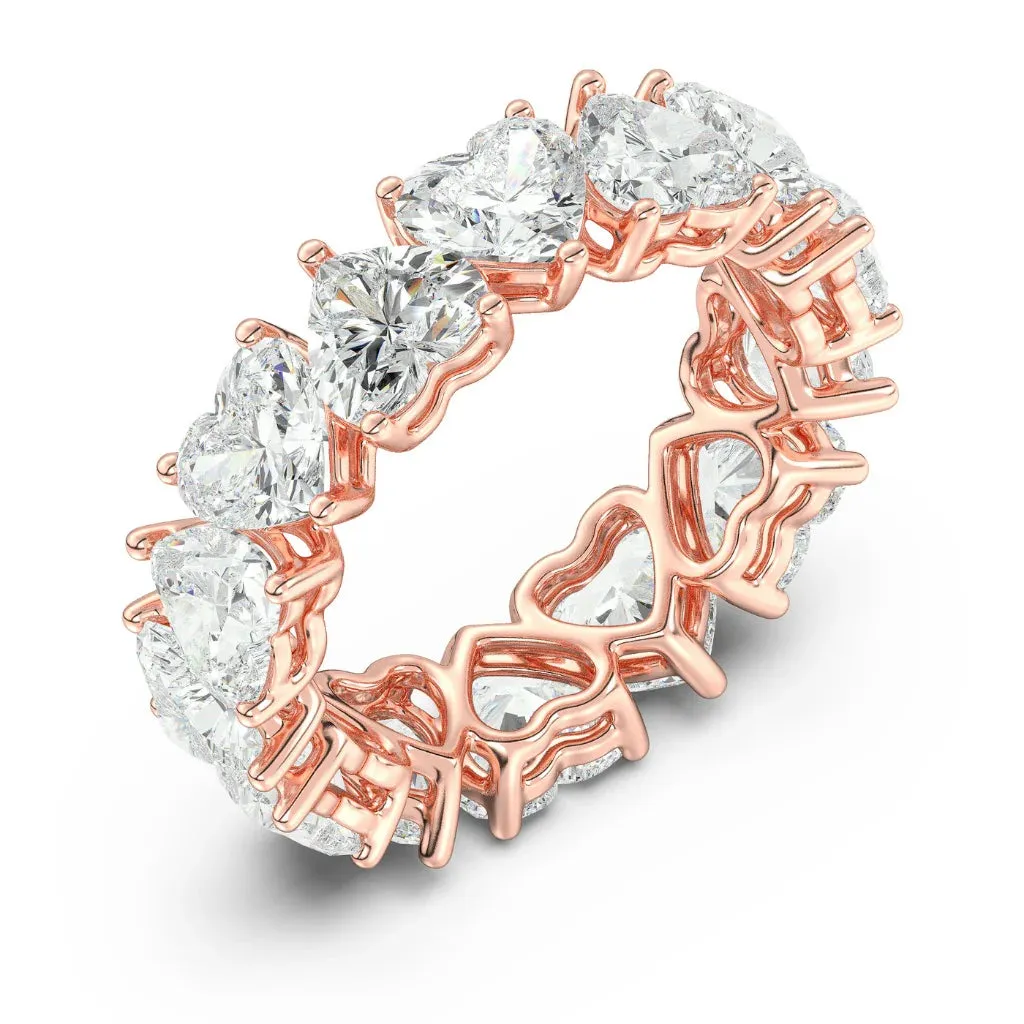 4.80 ct Heart Alternating Eternity Ring (0.30CT Each Stone)