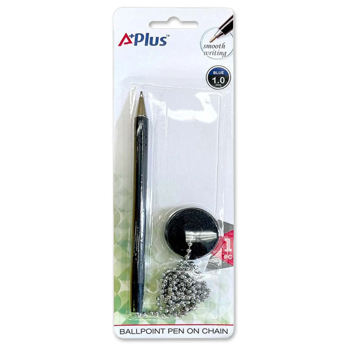 A Plus Ballpoint Pen on Chain Medium 1mm Blue