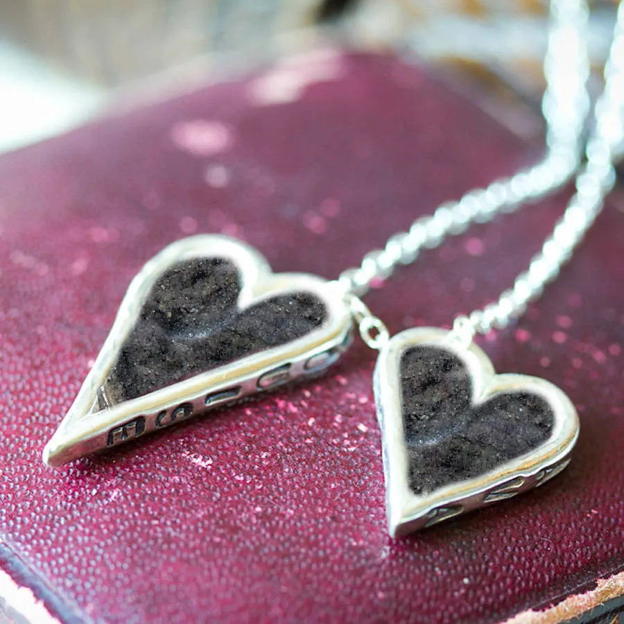 Ashes open heart pendant