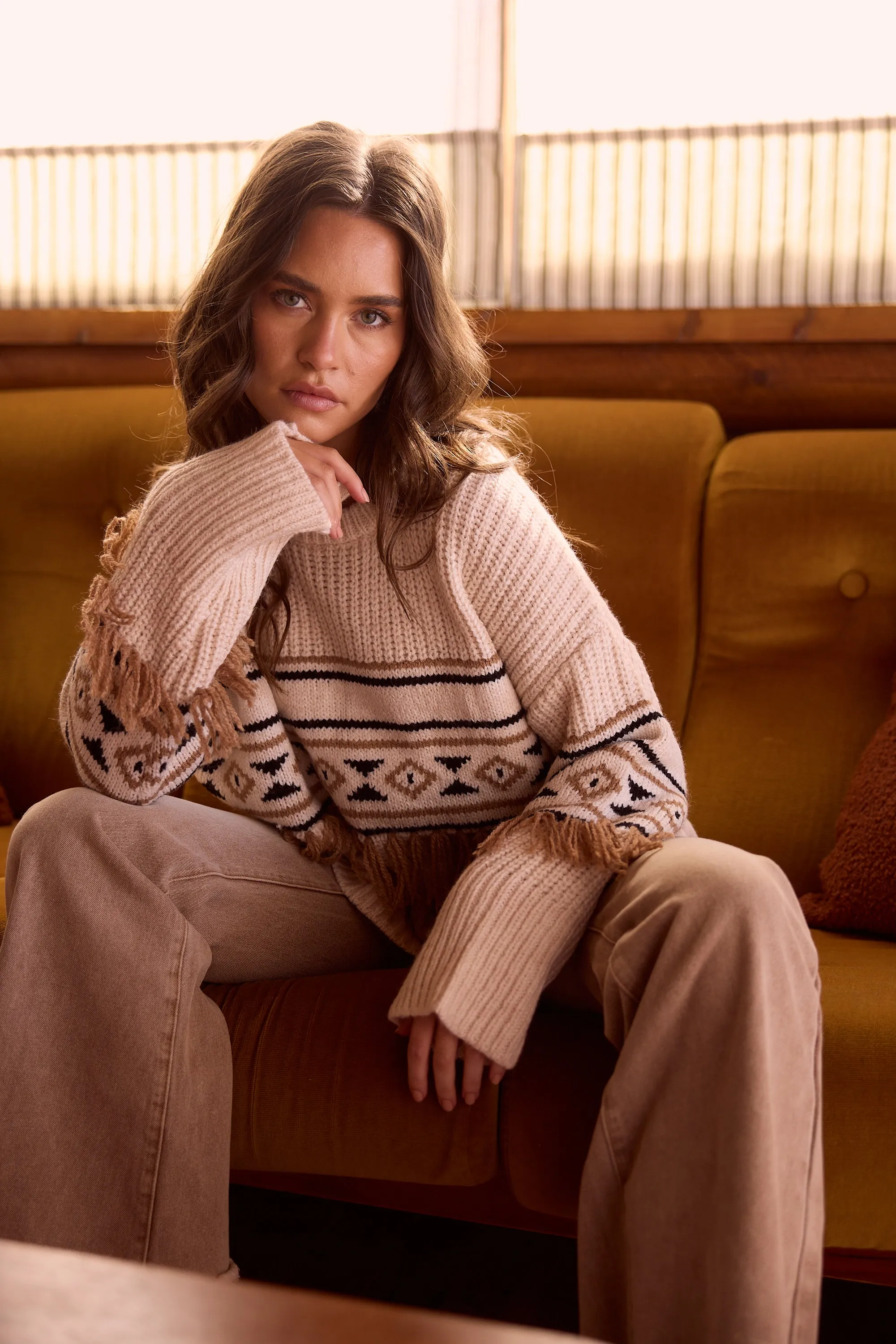 Aztec Knit - Oatmeal