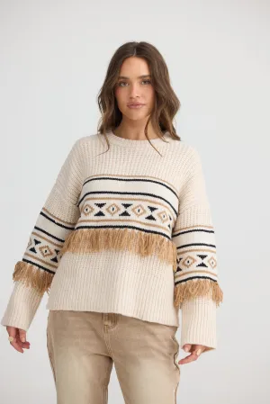 Aztec Knit - Oatmeal