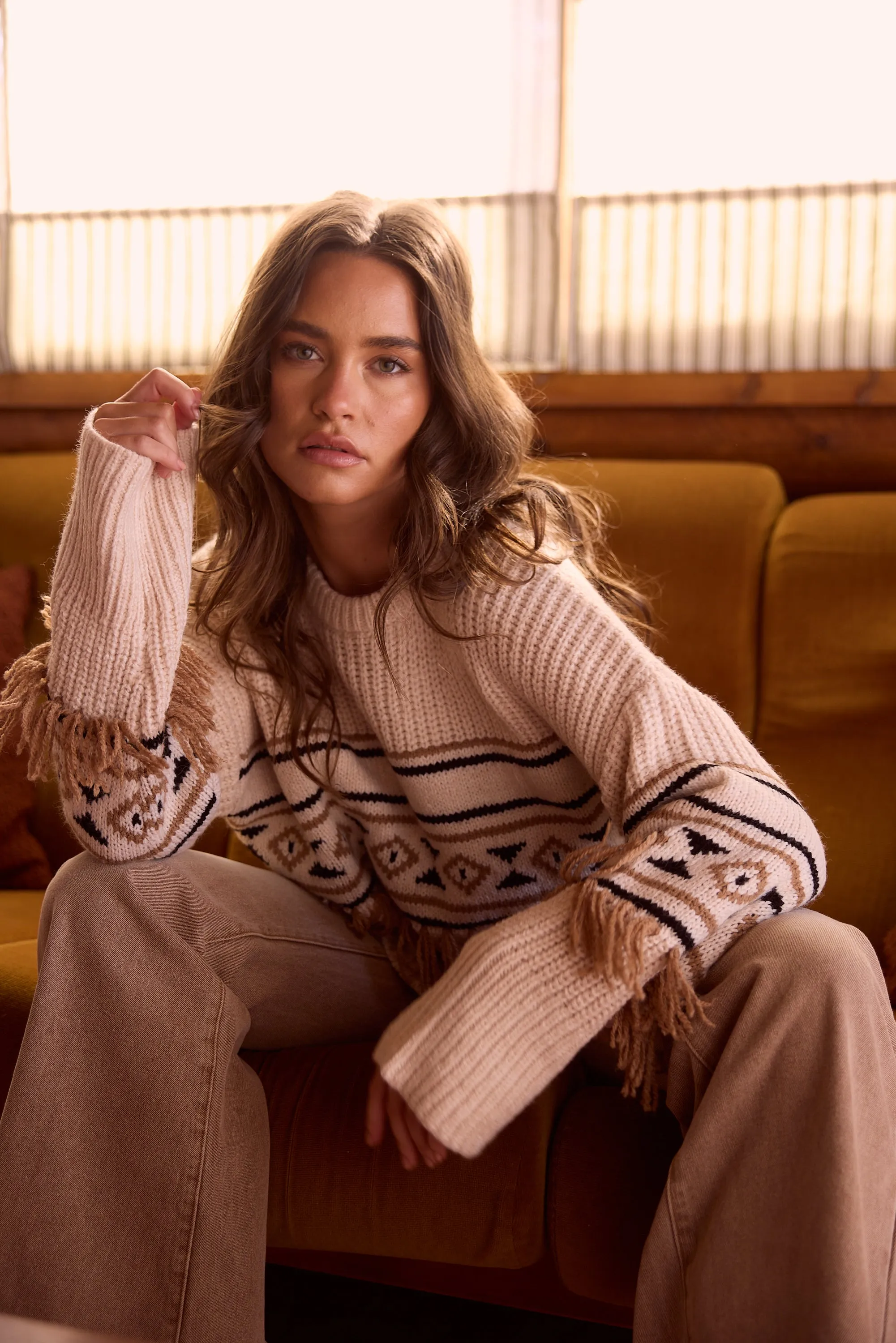 Aztec Knit - Oatmeal
