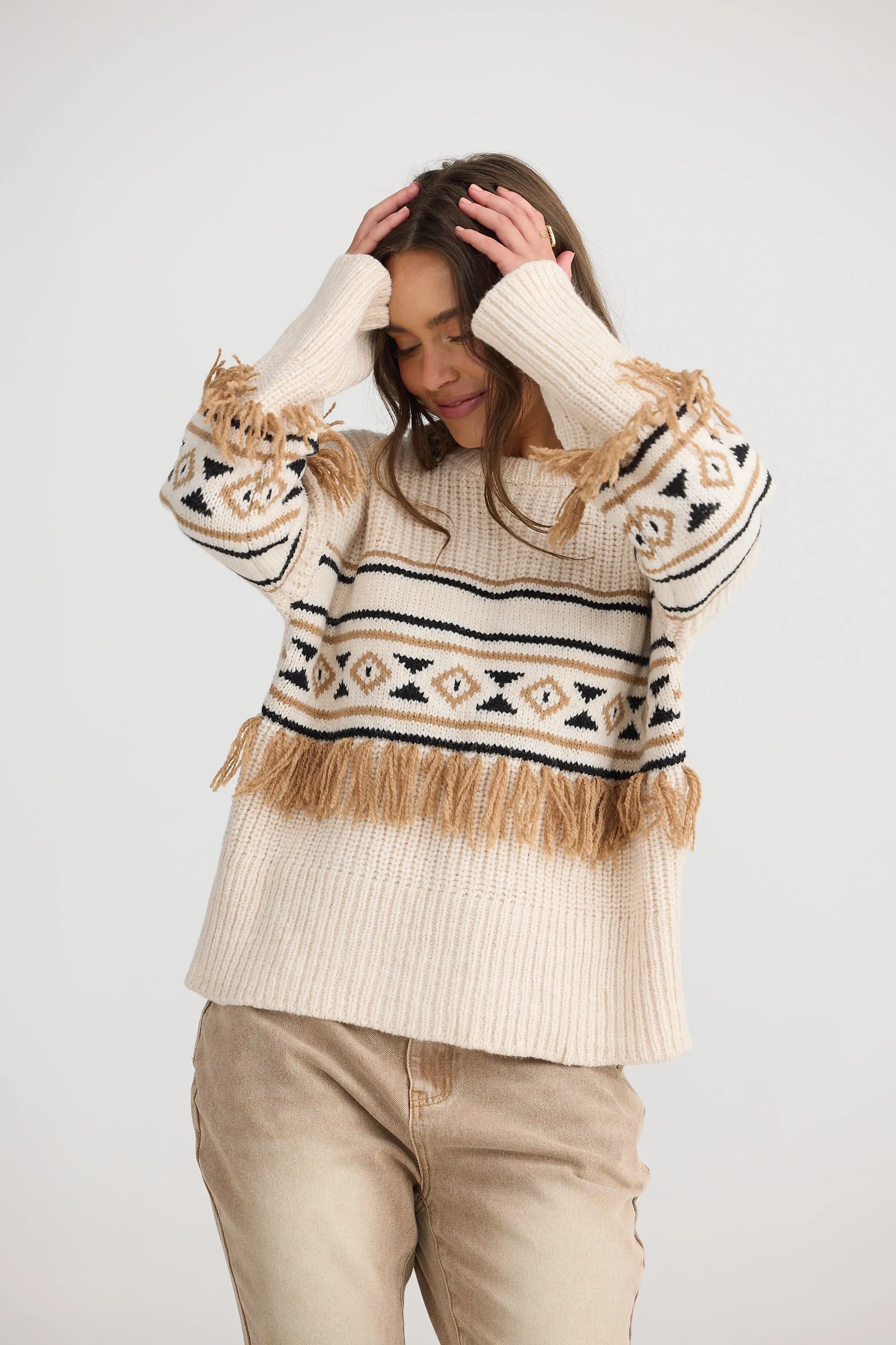 Aztec Knit - Oatmeal