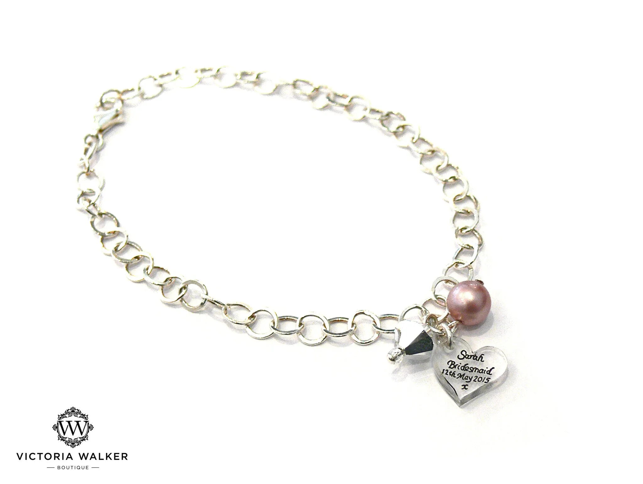 Bespoke Crystal Heart Bracelet