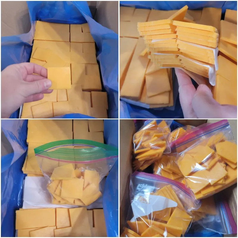 CLEARANCE DEAL: 15 lb, Cracker Cut Mild Cheaddar Cheese Slices, From Land O'Lakes