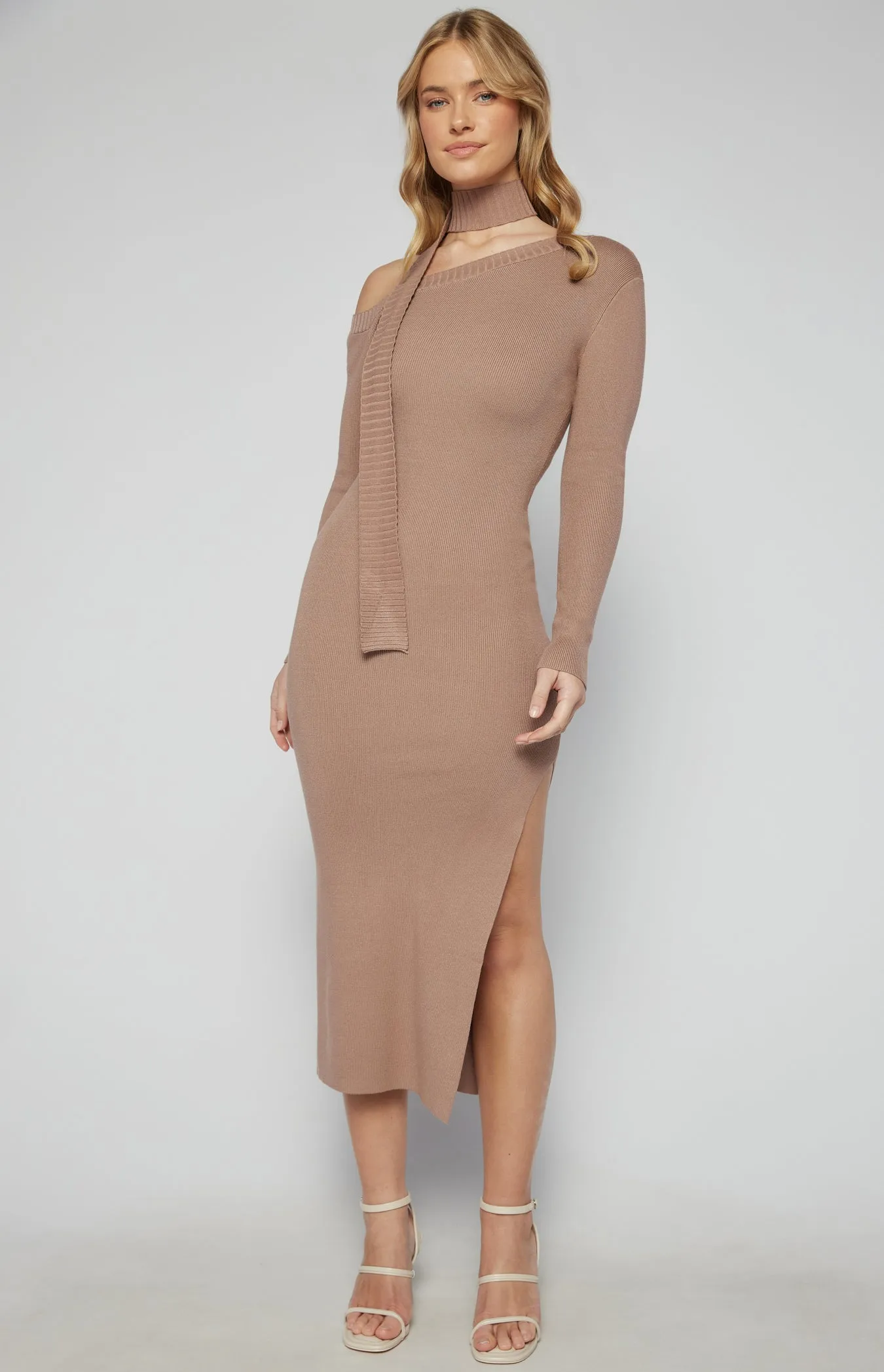 Elliana Knit Dress - Coffee