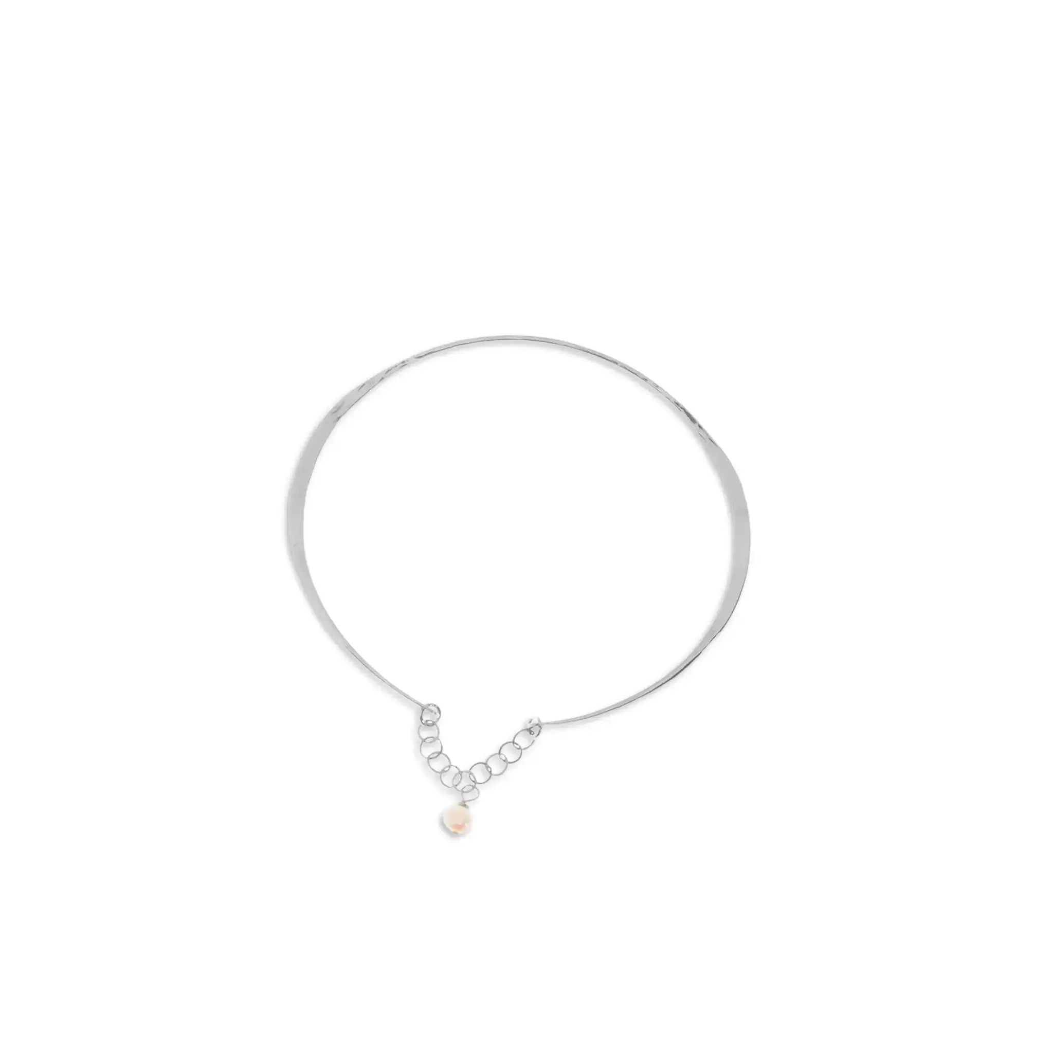 Forged Heavy Gauge Bangle with Safety Chain Clasp