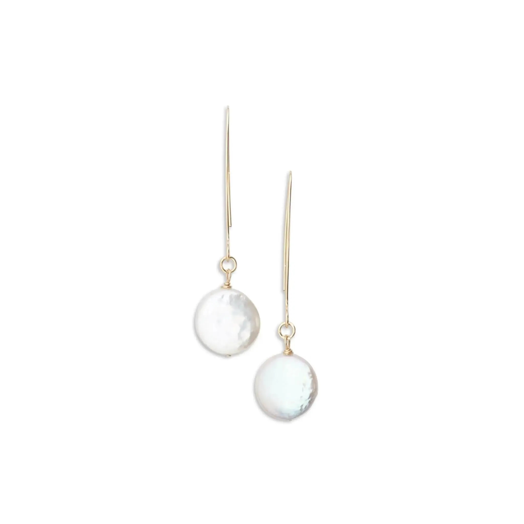 Freshwater Coin Pearl Earrings