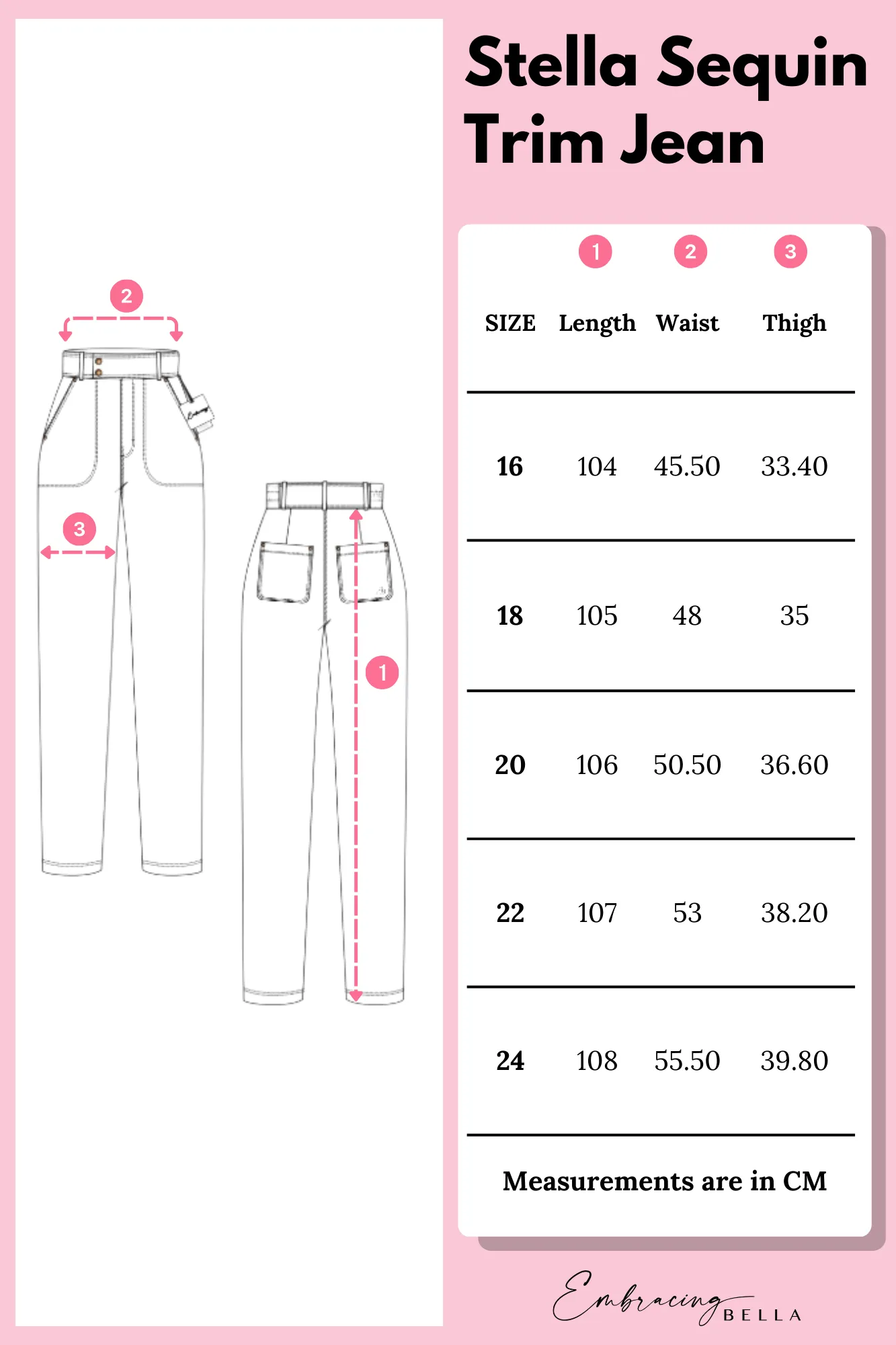 'STELLA' 7/8 Sequin Trim Jean - Dark